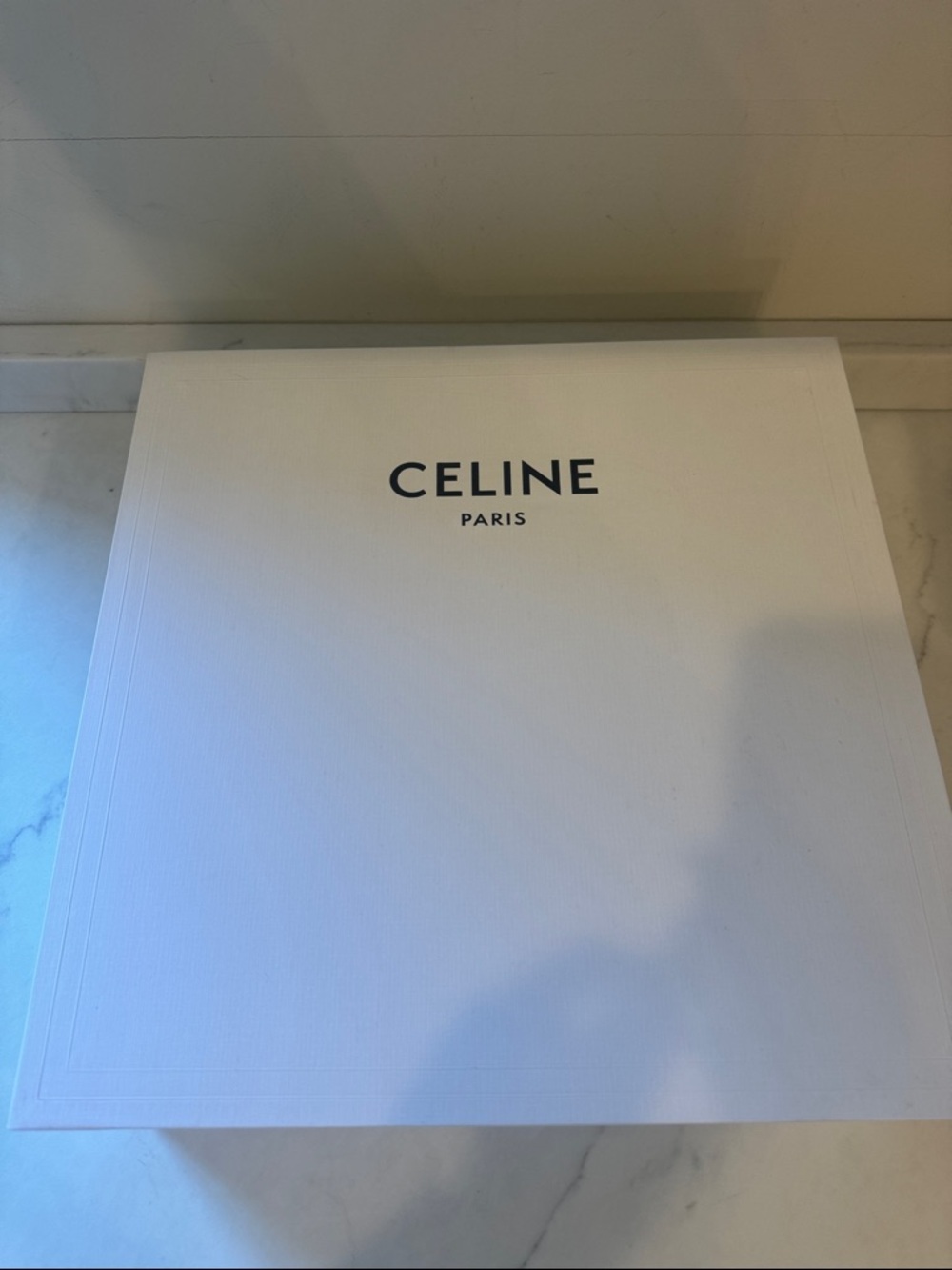 Celine White Box with Black Logo 14x14x5